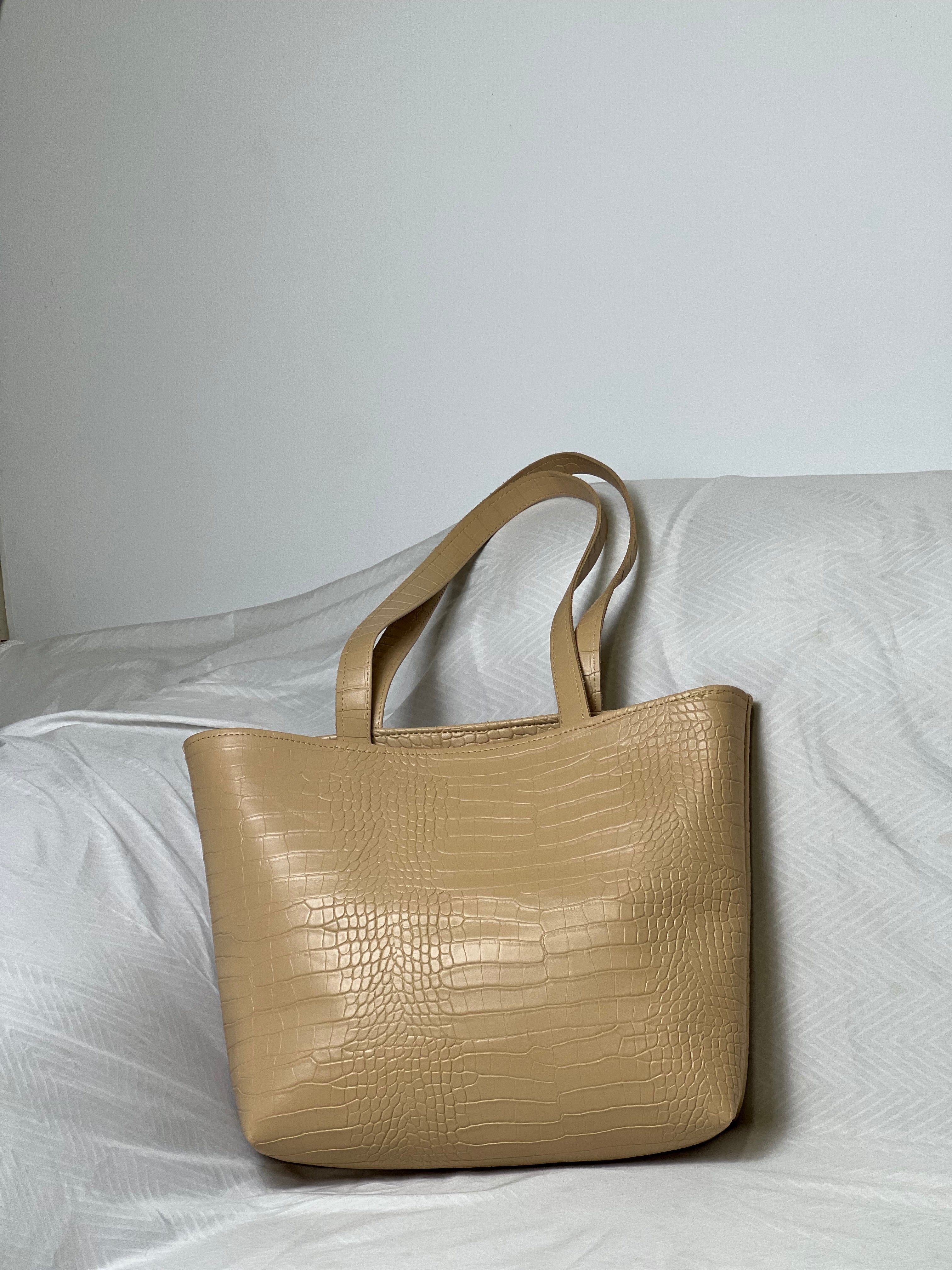 Sac crocco beige (crème)